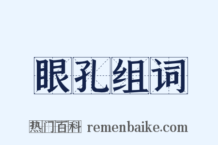 眼孔组词是什么意思的图片